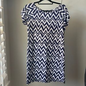 Lilly Pulitzer Navy Chevron Dress